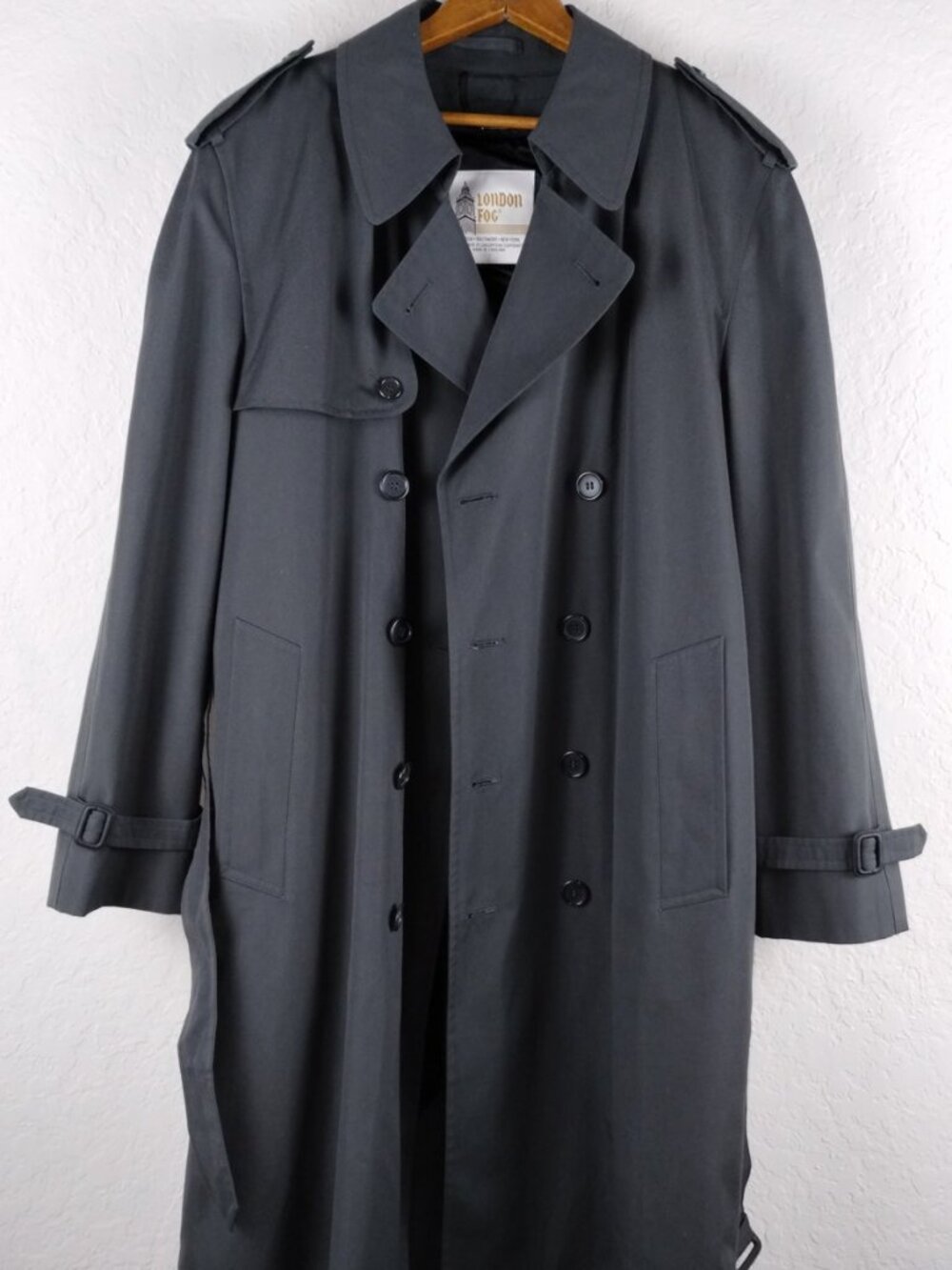 London Fog Dark Gray Trench Coat - Men's Size 40R